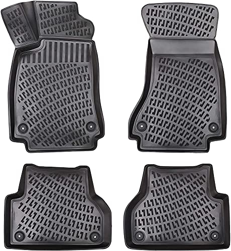 Elmasline 3D Gummimatten Set für Skoda Fabia 1. Gen (1999-2007) | Extra hoher 5cm Rand