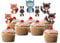 Cupcake Toppers, Double Sided Jungle Zoo Animal ThemeToppers, Dessert Muffin Cake Decoration For Kid's Birthday Parties, Baby Shower, Kid's Party, Wedding Party, Anniversary Party 24Pcs