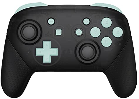 eXtremeRate DIY-Tasten Kit für Nintendo Switch Pro Controller, Ersatz Knöpfe ABXY D-Pad Trigger Home Buttons Ersatzknöpfe & Tool Set für NS Switch Pro Gamepad(Hellcyan)-KEIN Controller