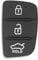 Autoschlüssel Tastenfeld 3 Tasten Kompatibel mit Hyundai i20 i30 ix20 ix35 Tucson Santa Fe - Auto Schlüsselgehäuse Pilot Autoschlüssel