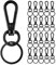 Vesaneae 20 Set Schlüsselanhänger Karabiner, 25mm Klein Karabinerhaken Schlüsselanhänger Schwarz, Schlüsselring Haken Drehbar, Schlüsselanhänger Clip Haken mit Ring für DIY Handwerk