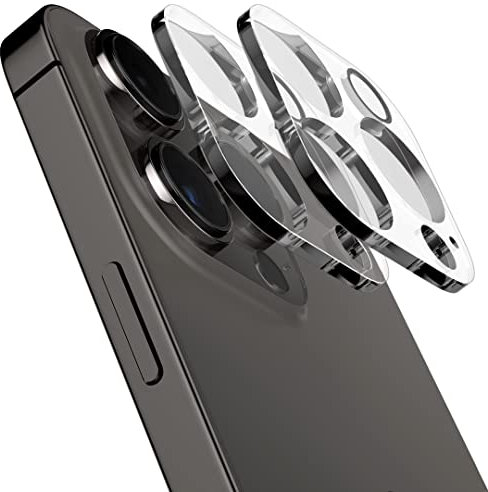 Caseology 2 Unidades Protectores para Objetivos Compatible con iPhone 14 Pro MAX Compatible con iPhone 14 Pro Protector de cámara - Crystal Clear