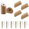 MAIXINNEW 6 Piezas Ganchos de Madera Montados en La Pared para Colgar, Ganchos de Almacenamiento Individuales, Ganchos de Madera para Colgar, Gorros, Ropa (3 x 6 cm)
