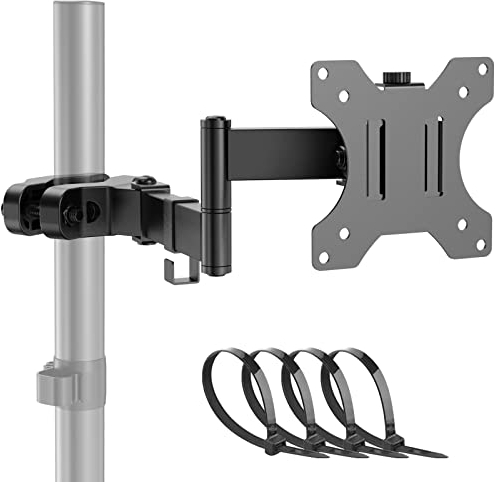 PUTORSEN Universelle VESA Halterung mit Gelenkarm, Voll bewegliche TV Polhalterung Passend für Fernseher oder Monitore bis zu 32 Zoll, einem Gewicht von bis zu 8 kg, VESA 75mm und 100 mm