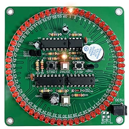 Juego de temporizador electrónico, temporizador de 60 segundos, kit de producción electrónica, temporizador DIY