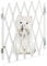 Relaxdays Safety Gate, Dog Barrier, Extendable up to 96 cm, 48.5-60 cm high, Bamboo & Iron, Stairs & Doors Guard, White