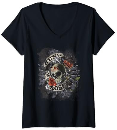 Guns N' Roses Firepower officiel T-Shirt avec Col en V
