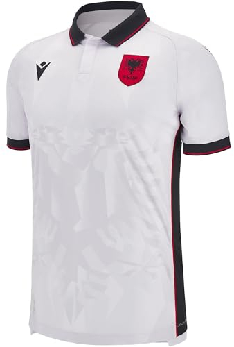 Macron Herren Fußballtrikot Albanien 2024 Auswärts weiß L