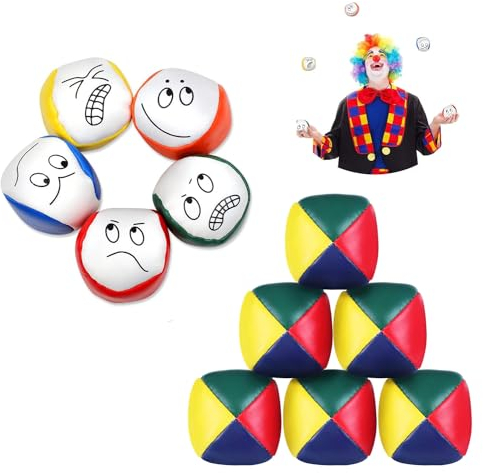 MUJUCHI Balles de Jonglage, 10pcs débutants balles de Jonglerie Douces et faciles balles de Jonglerie pour Enfants et Adultes