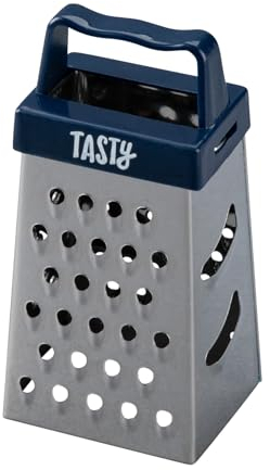 Tasty Mini rallador cuadrado – Rallador de cocina perfecto para chocolate, limón y nuez moscada – Compacto y versátil – Moderno azul oscuro