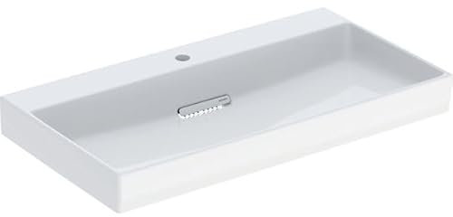 Geberit ONE Waschtisch Abgang horizontal, 90x14,2x48cm, 505.03; Ausführung: Hahnloch mittig