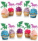 Unicorn and Dragon Cupcake Toppers - Fantasy Theme Party Decorations, Baby Shower Birthday Wedding Engagement Party Cake Decorations Supplies