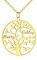 Custom4U Collier Charme Pendentif Arbre de Vie Personnalisé 2 Prénoms Plaqué Or