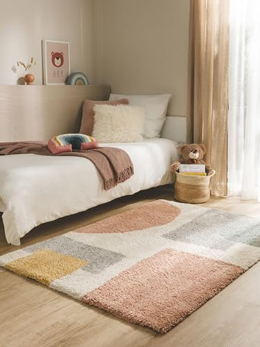 benuta Lytte Kinderteppich Gobi - Multicolor 140x200 cm - Kunstfaser - Rechteckig & im Style: Geometrisch, Hygge & Cozy, Scandi Living - Pflegeleicht für Kinderzimmer, Wohnzimmer, Schlafzimmer
