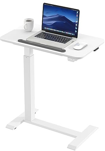 KOWO Elektrischer Beistelltisch Höhenverstellbarer Überbetttisch mit Rädern, Höhenverstellbar 67-108 cm, Höhenverstellbarer Schreibtisch für Wohnzimmer, Sofa, Balkon