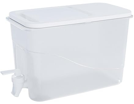Wisylizv Getränkespender für Kühlschrank, Saftspender für Kühlschrank,Eiswasserhalter - 4L auslaufsicherer Getränkespender mit Wasserhahn für Dufttee, Partys, gereinigtes Wasser