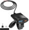 MEIRIYFA Motorrad USB Telefon Ladegerät 12V-24V, 18W USB QC3.0 + 30W PD Typ-C Motorrad Lenker Ladegerät Schnellladung mit wasserdichter Abdeckung für Telefon Tablet GPS - 1.4M/4.6FT