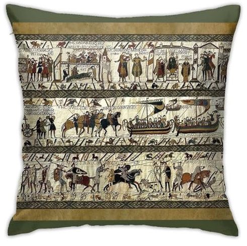 ILPIZZINO Bayeux Wandteppich-Kissenbezüge, 45,7 x 45,7 cm, gemütlich, quadratisch, Heimdekoration, für Bett, Couch, Sofa, Wohnzimmer, Kissenbezug