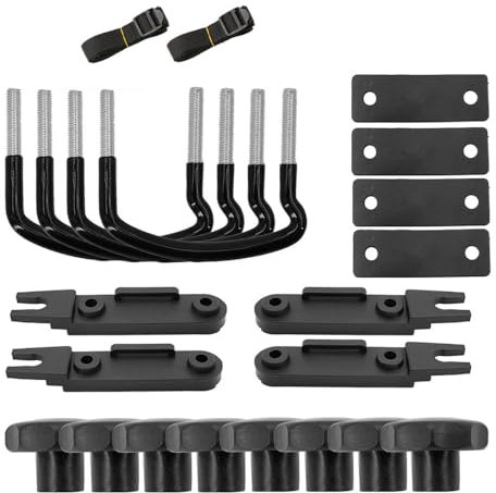 VOANZO 4er Set Dachbox-Montage-U-Halterungen Universal Auto Van Montagebeschlag Dachboxhalter Installationszubehör-Set