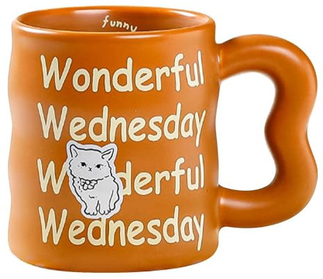 Tazza con lettera stampata per la casa, 350 ml, in ceramica, resistente alle alte temperature, tazza da caffè da viaggio unica per casa, scuola