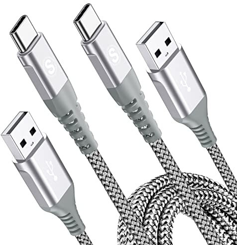 Cavo USB C [2 Pezzi, 1m+2m] Cavo Tipo C Ricarica Rapida per i phone 17 16 15 Plus Pro Max,Samsung Galaxy S25/S24/S23/S22/S21/S20,So ny,Xiaomi,Hua wei,Google Pixel e altri dispositivi Android USB-C