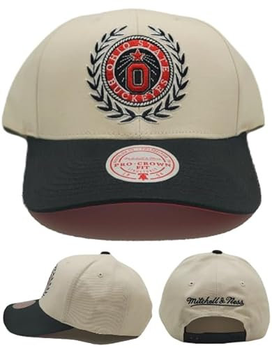 Mitchell & Ness Ohio State University Buckeyes New Retro Collegiate Pro, weiß/rot/schwarz, Era, Snapback-Hut, Kappe, Cream, Einheitsgröße