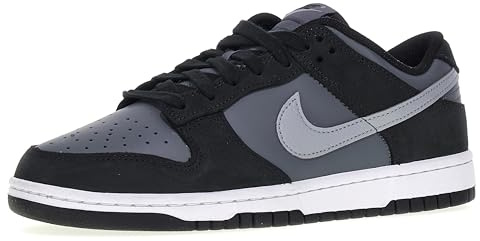 NIKE Men's Dunk Low Sneaker, Black Lt Smoke Grey Smoke Grey White, 11.5 UK