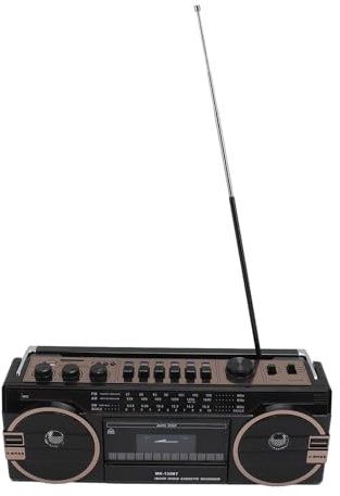 AM FM SW -Kassette Player Vintage Great Sound Quality USB -Port 3,5 -mm -Aux Im Klebeberalrekorder (EU-Stecker)