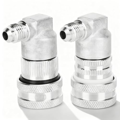 Keg Kupplung Adapter 2er Set, Edelstahl Ball Lock 1/4 Zoll, Schnellverbinder - Hochwertig, Dicht & Langlebig, Für NC Keg Tankventil und Zapfhahn Anschluss