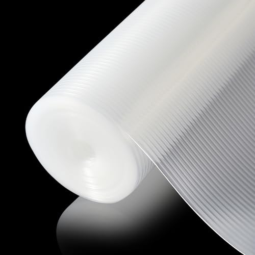 ALIUNI Drawer Liners Kitchen Drawer Liner 100% EVA Non Slip Non Adhesive Shelf Liner, Waterproof Oil Resistant & Wipeable, Clear Protector for Cupboards, Fridge Shelves, Bedroom, Ribbed, 30 x 300 cm