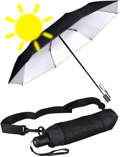 iX-brella City Trekking Sonnen-Regenschirm mit extra langem Stock mit UV- und Hitzeschutz