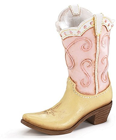 Pink Ladies Cowboy Cowgirl Boot Vase - Great Western Country Home Accent !!