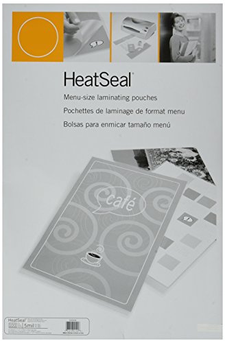 Swingline GBC Laminierfolien, Thermo-Laminierfolien, Speed-Taschen, Menügröße, 5 mm, HeatSeal UltraClear, 100 Stück (3200598)