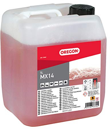 Oregon Biologisch abbaubarer MX-14 Werkstatt Flüssigreiniger, Universalreiniger & Fleckenentferner für Kleidung, Werkzeuge & Maschinen, entfernt Öl, Schmutz, Fett & Farbe - 5L Flasche (O91-9040)