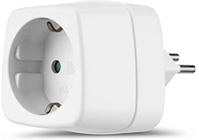 REV 0531877555 Übergangsstecker, Reiseadapter - Reisestecker CH-DE, max 10A, 230VAC, Weiss