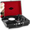 AUNA Peggy Sue - Record Player, Vinyl Player with Belt Drive, Turntable, Stereo Speakers, USB-Midi-Port, Playback & Digitization, Vol. control, RCA Line-out, Carrying Handle, Retro Design, Black