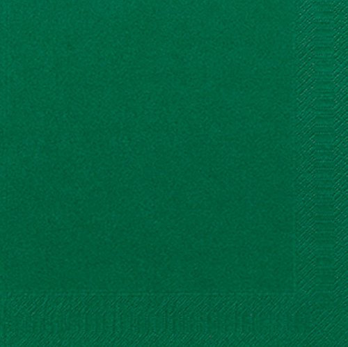 Duni Dinner-Servietten 3lagig Tissue Uni dunkelgrün, 40 x 40 cm, 250 Stück