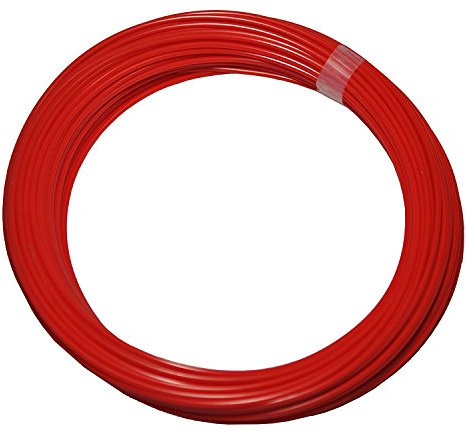 Polyurethan Druckluft Schlauch PU Pneumatikschlauch, 6/4mm Außen-/Innen-Ø, 50 m Rolle, Farbe: rot