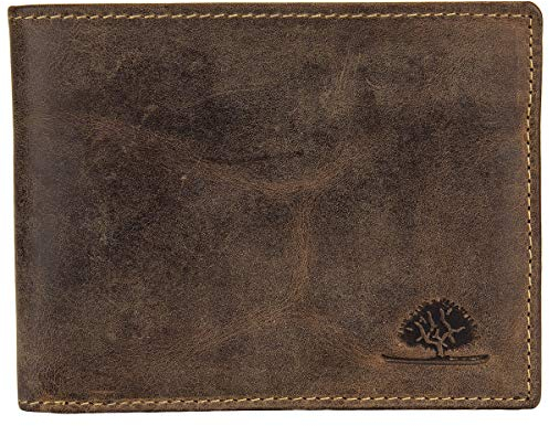 Greenburry Vintage Geldbeutel Leder Herrengeldbörse braun | Querformat