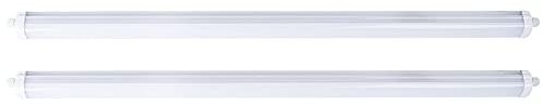 etc-shop Feuchtraumleuchte 150cm LED Deckenlampe Wannenleuchte, 48W 3840lm 6000K IP65, Feucht- und Nassraum geeignet, Garage Keller Werkstatt, 2er Set