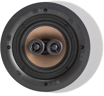 Artsound HPRO550 Enceinte stéréo murales/Plafond 5,25 Pouces, 10-100 Watt, pour Maison, Salle de Bain, Cuisine, Bureau, HiFi, avec 2 tweeters pivotants, cône alu, gabarit, Rond, 200 x 80mm, <50m²