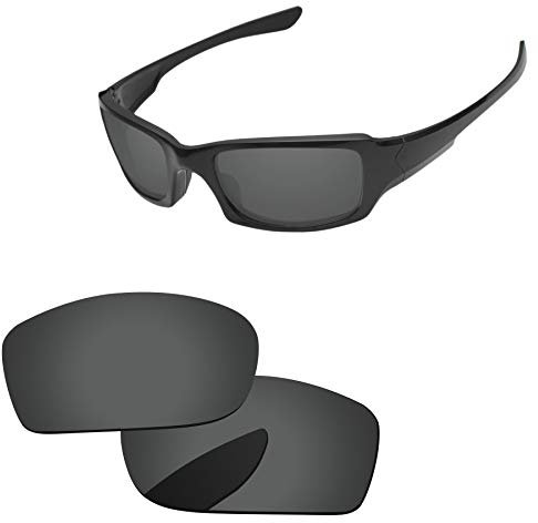 PapaViva Verres de rechange pour lunettes de soleil Oakley Fives Squared OO9238 54 mm, noir uni, Fives Squared