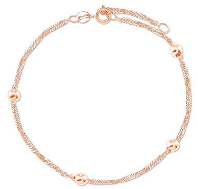 Amor Armband Rosegold 375/9ct Damen Armschmuck, 17+2 cm, Roséfarben, Kommt in Schmuck Geschenk Box, 2014484