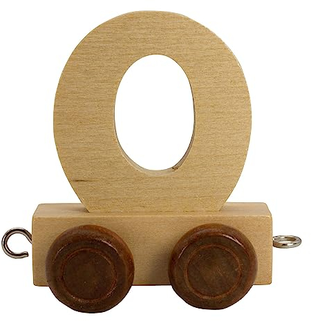 Buchstabenzug aus Holz, Buchstaben Zug, Lok, Waggon, A-Z, Wunschname (O)