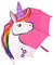 VON LILIENFELD Regenschirm Kinderschirm Kinderregenschirm Einhorn Regenbogen Mähne pink rosa Junge Mädchen Kids bis ca. 8 Jahre