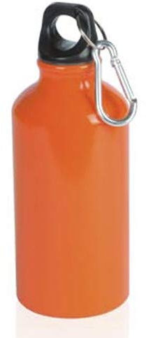 WALTER Borraccia in Alluminio Modello Life, Termica con moschettone, 500 ml in 7 Colori. Tazze da Viaggio,per Campeggio e per Tutti Gli Sport e attività all'aperto (500 ML, Arancio)