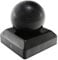 Metal Fence Post CAPS | Oxide Red/Galvanised Silver/Black | All Sizes 50mm 75mm 100mm Ball or Pyramid Available - Decorative (100x100mm Ball, Epoxy Black)