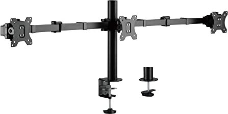 LogiLink BP0107 - Monitorhalterung 3-Fach, 17–27, Armlänge: verstellbar Schwarz