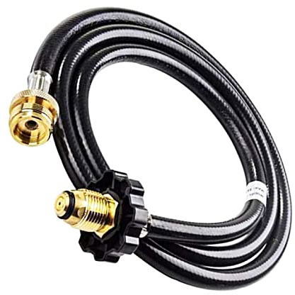 6Ft Propane Hose Connects, High-Pressure Propanes Adapter Hose 1 Lb to 20 Lb Converter Quick-Connect Propane Hoses for Grill, Stove
