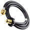 6Ft Propane Hose Connects, High-Pressure Propanes Adapter Hose 1 Lb to 20 Lb Converter Quick-Connect Propane Hoses for Grill, Stove